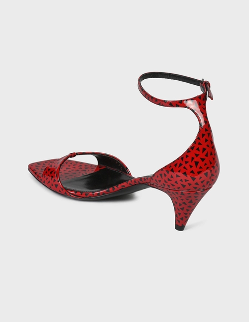женские бордовые Босоножки Saint Laurent Paris 4693-bordo - фото-2
