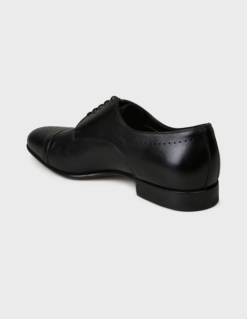 мужские черные Дерби Santoni 16956-black - фото-2