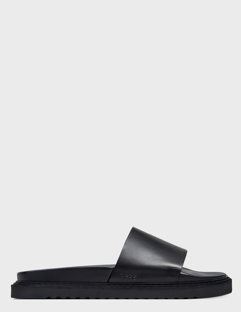 мужские черные кожаные Шлепанцы Boss AGR-5051678610251919-001 - фото-5