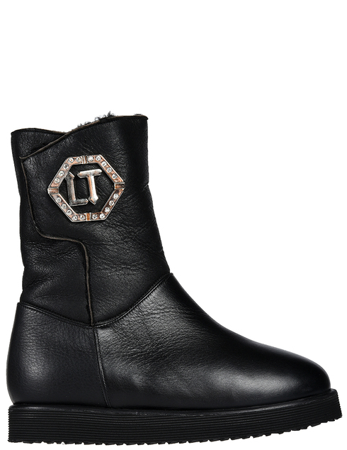 женские черные кожаные Ботинки Luigi Traini 26683_black - фото-5