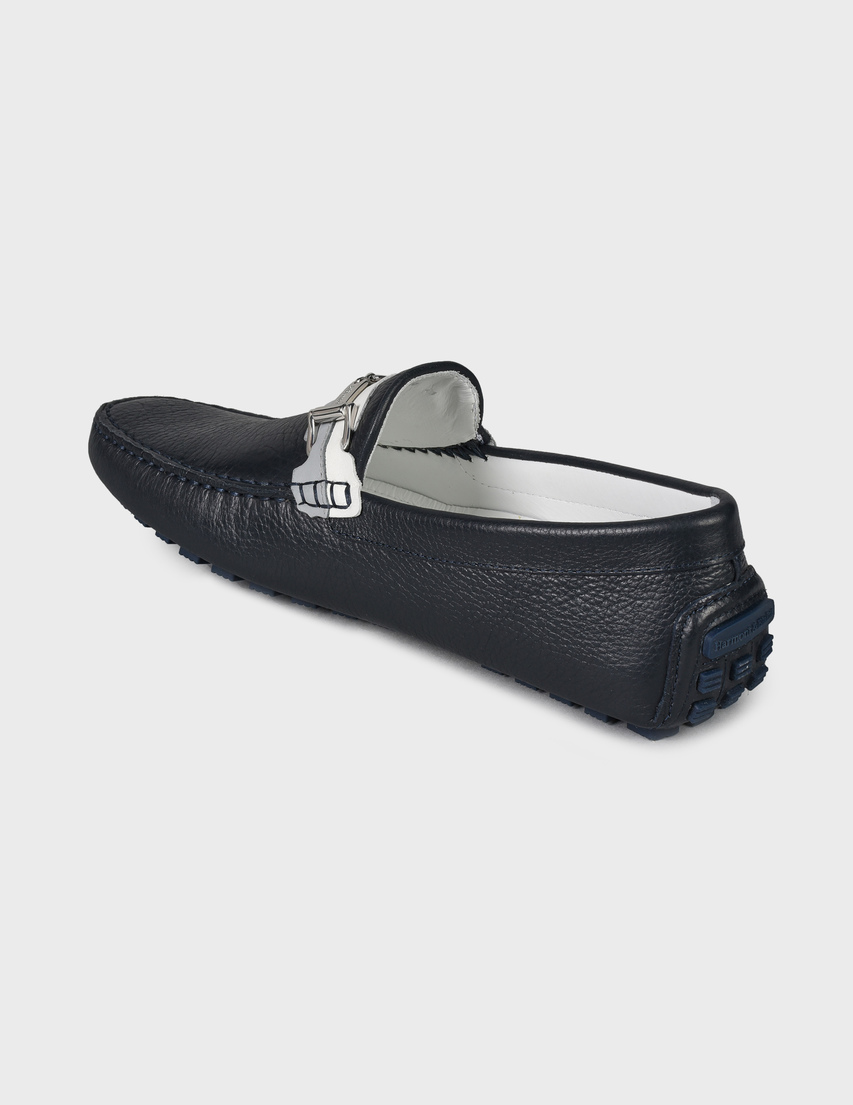 мужские синие Мокасины Harmont&Blaine EFM211-121-5110-blue - фото-2