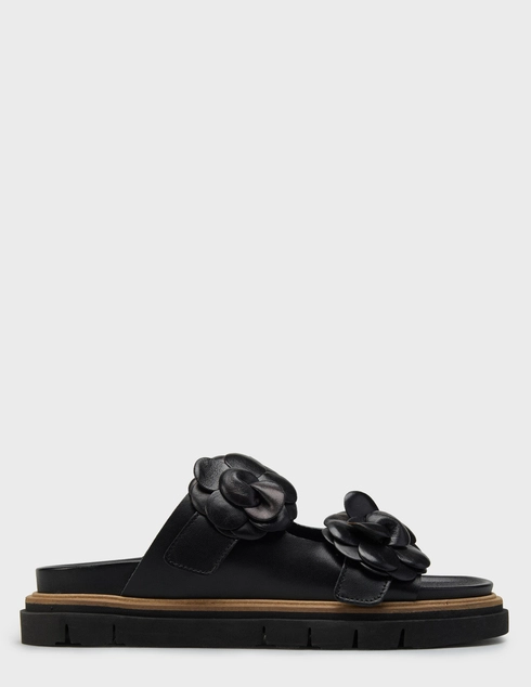 женские черные кожаные Шлепанцы Luca Grossi L979S_black - фото-5