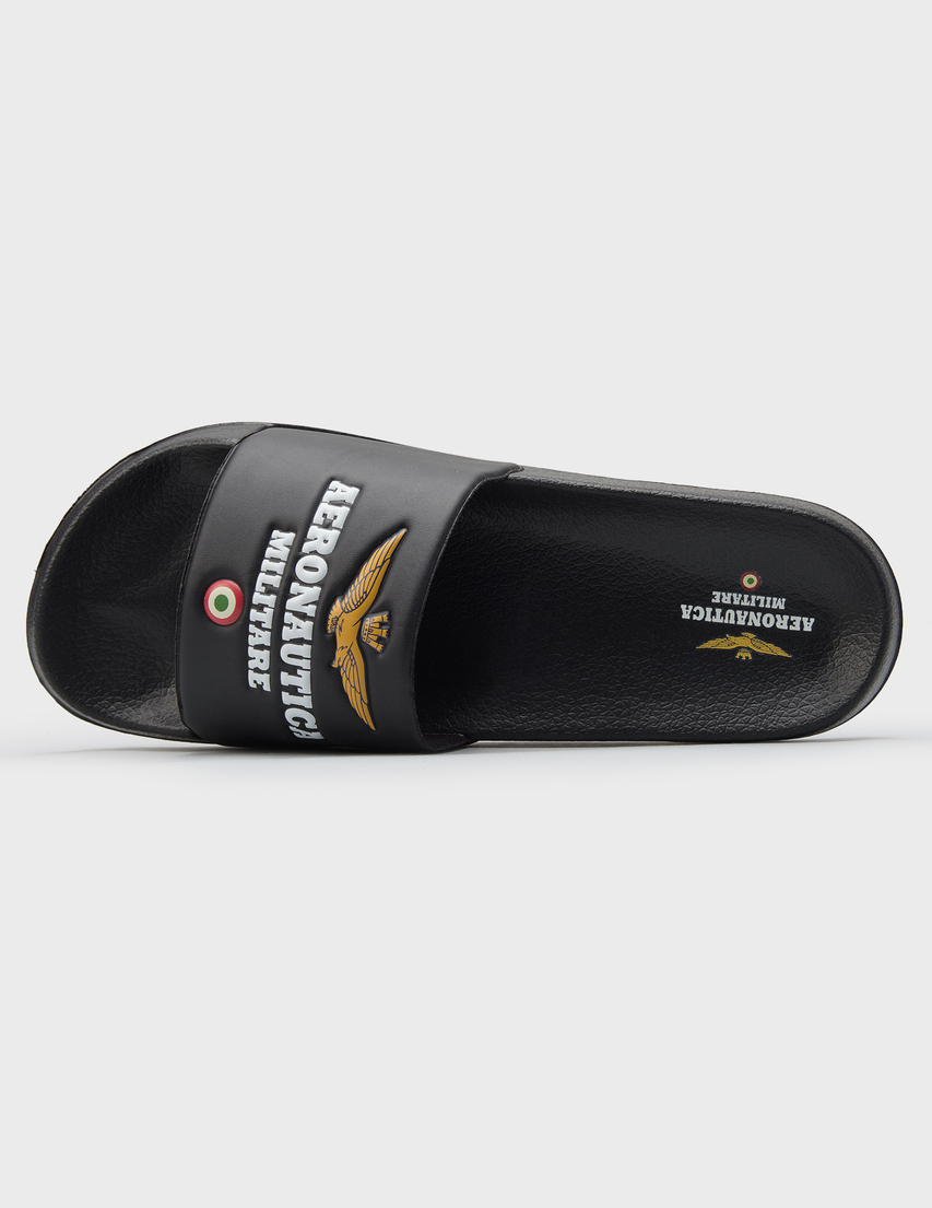 черные мужские Шлепанцы Aeronautica Militare 3337-34300_black 2225 грн