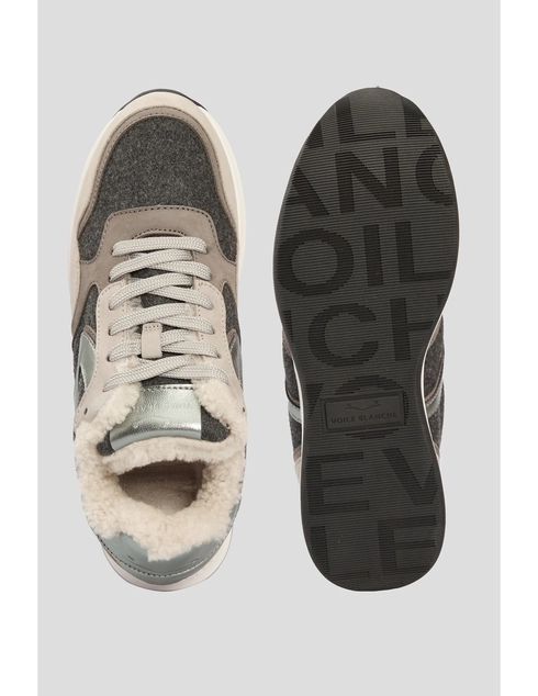 женские бежевые Кроссовки Voile Blanche 2018657-3B26-beige - фото-2