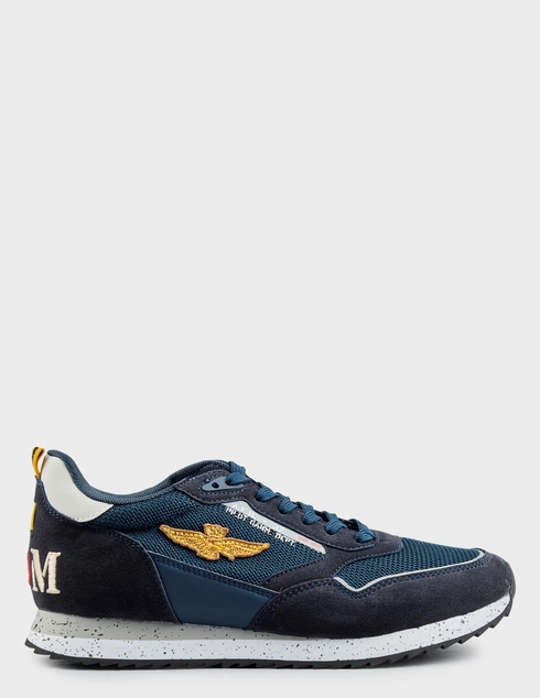 мужские синие текстильные Кроссовки Aeronautica Militare 3545_blue - фото-5