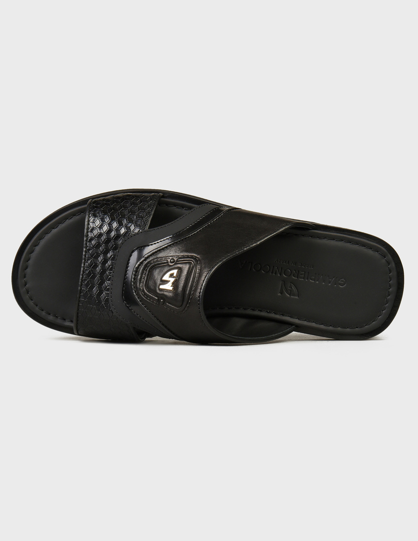 черные мужские Шлепанцы Giampiero Nicola 5675_black 6668 грн
