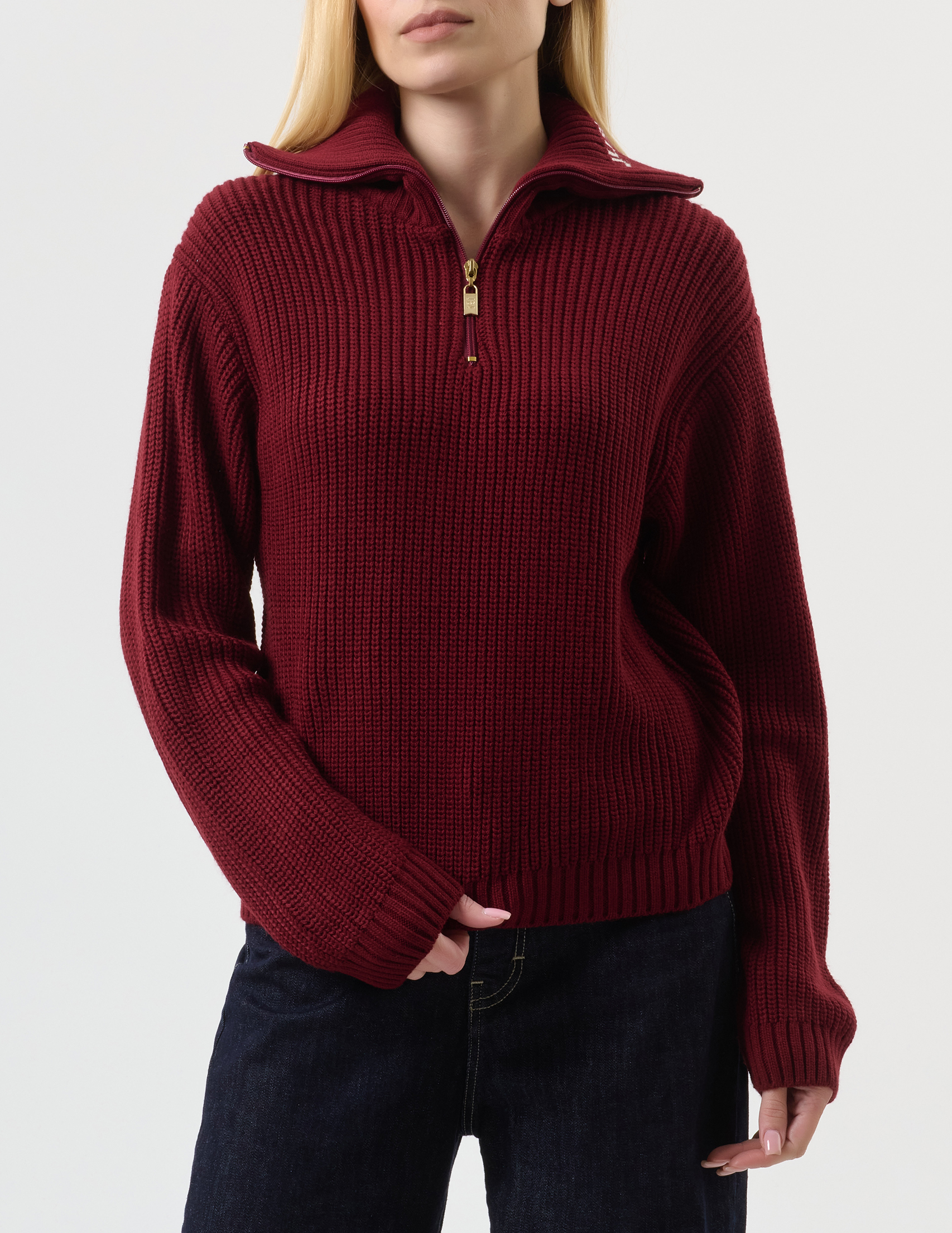 

Свитер, Бордовый