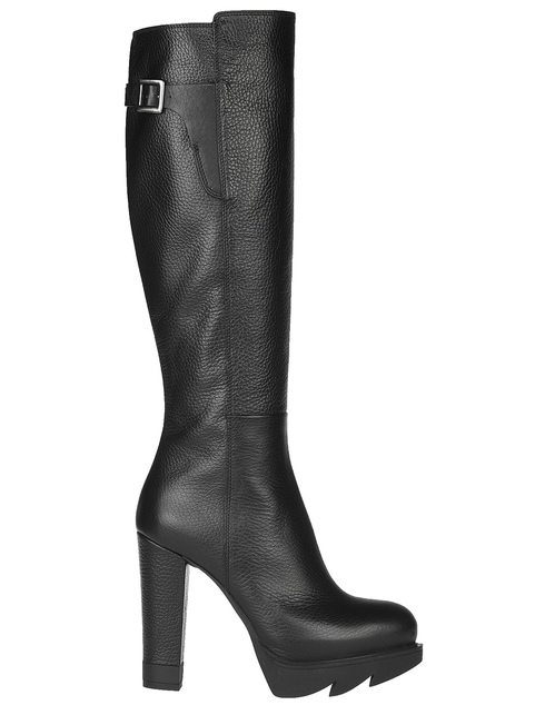 женские черные кожаные Сапоги Tiffi 653_black - фото-5