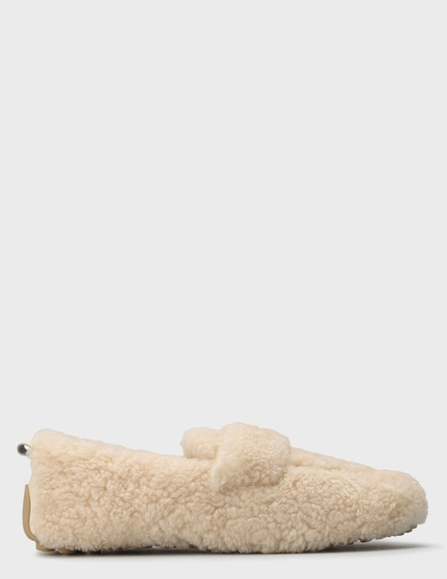 женские бежевые меховые Лоферы Helena Soretti AIRY 26/F4 - фото-5