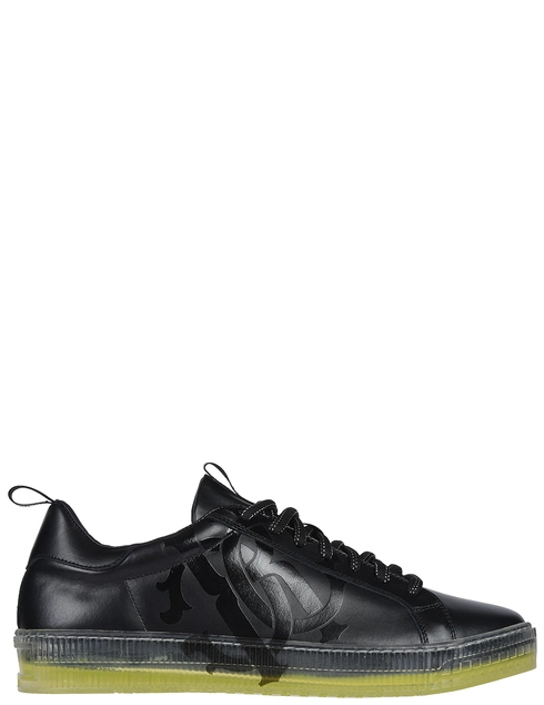 мужские черные кожаные Кеды Roberto Cavalli 8333_black - фото-5