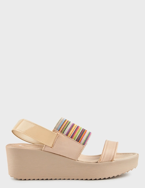 женские бежевые кожаные Босоножки Fascino Donna 15230_beige - фото-5