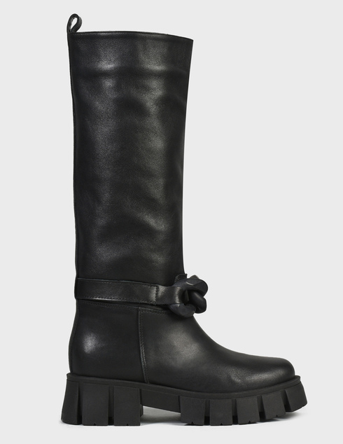 женские черные кожаные Сапоги L'Estrosa ES-6347C-black - фото-5