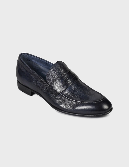 синие Лоферы Giulio Moretti 7554-blunotte-blue