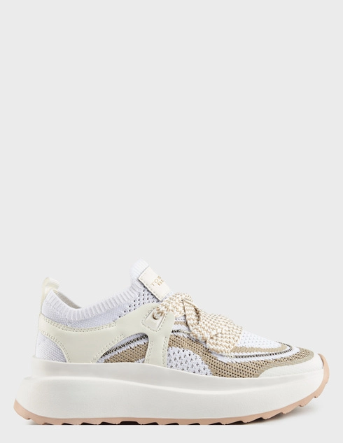 женские бежевые текстильные Кроссовки Tosca Blu SS2506S051_beige - фото-5