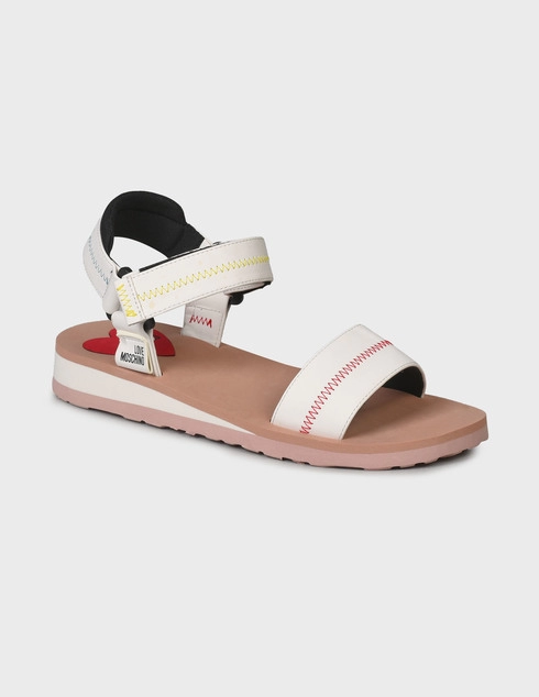 белые Сандалии Love Moschino 16013_whitepink