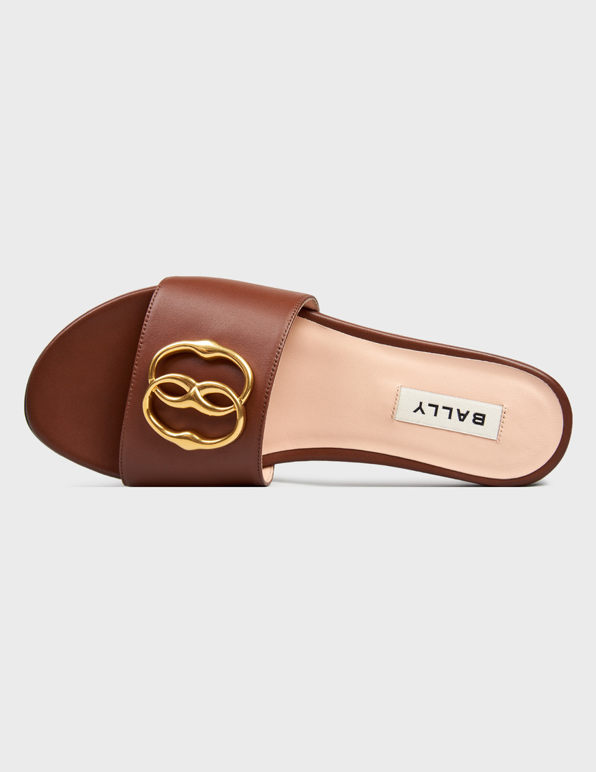 коричневые женские Шлепанцы Bally 6604_brown 20353 грн