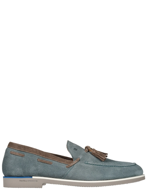 мужские зеленые нубуковые Лоферы Fratelli Rossetti 46026-20811-green - фото-5