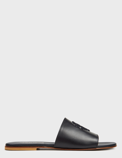 женские черные кожаные Шлепанцы Roberto Cavalli 77206_black - фото-5