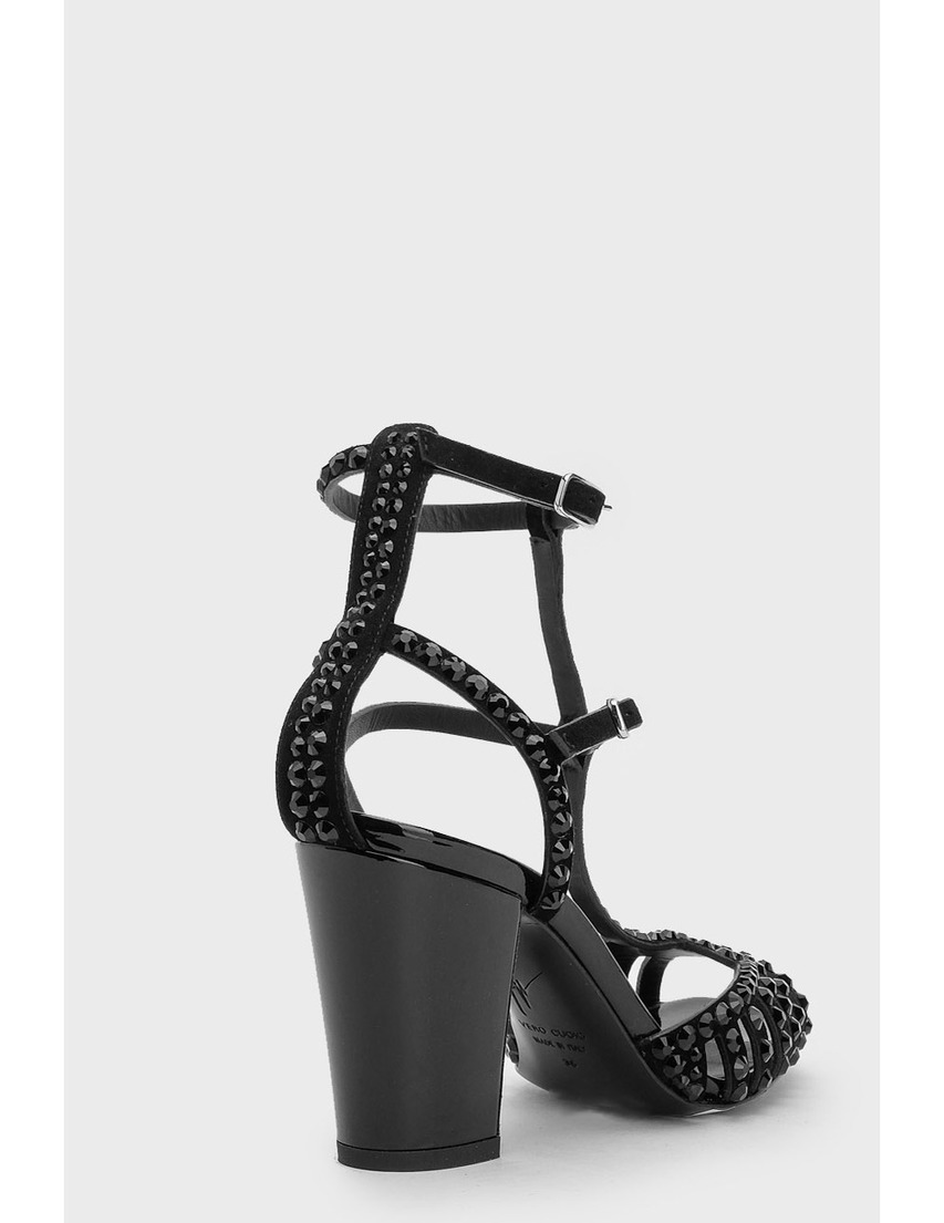 женские черные Босоножки Giuseppe Zanotti GIUSEPPE_ZANOTTI_DESIGN_102 - фото-2