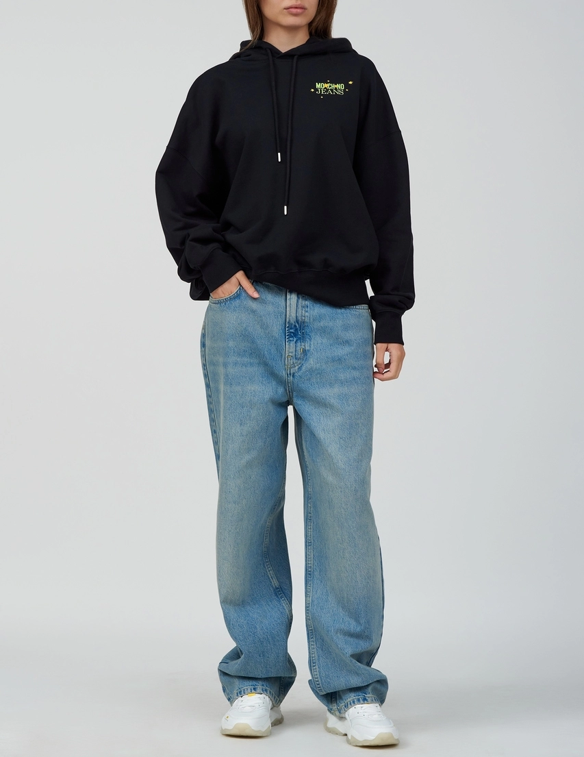 MOSCHINO JEANS フード付き デニム ブルゾン Moschino デニムジャケット | ブルー | FARFETCH JP