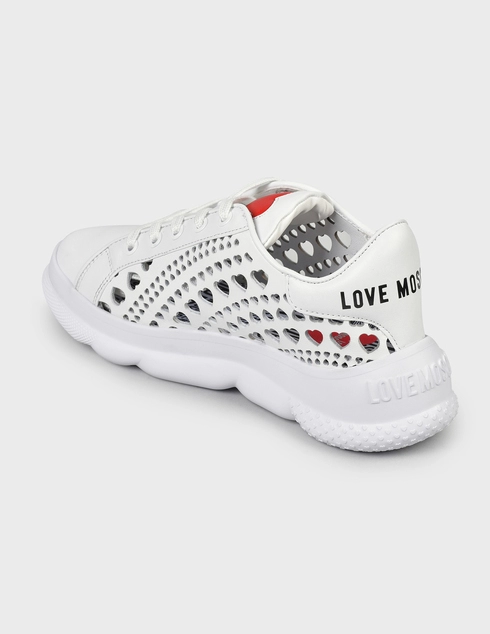 женские белые Кроссовки Love Moschino 15384-white - фото-2