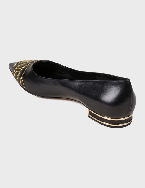 женские черные Балетки Casadei 168-black - фото-2