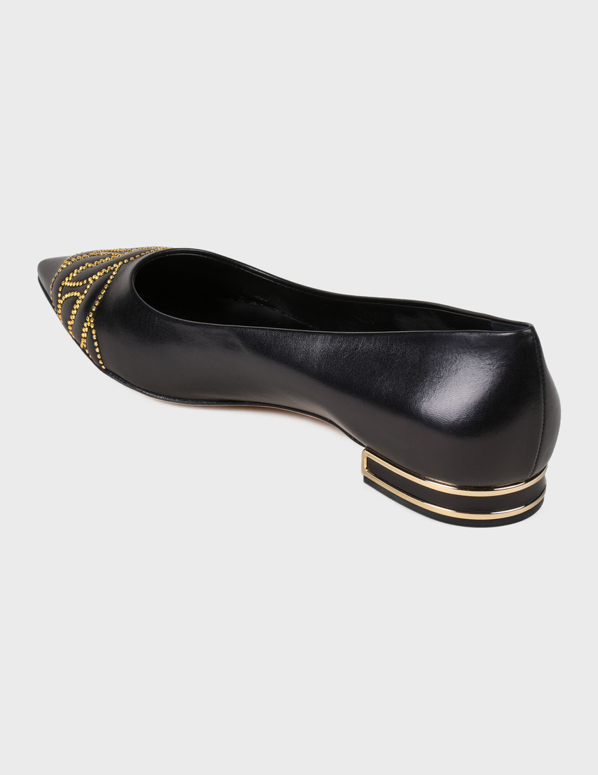 женские черные Балетки Casadei 168-black - фото-2