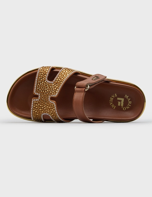 коричневые женские Шлепанцы Marino Fabiani 8164_brown 19010 грн