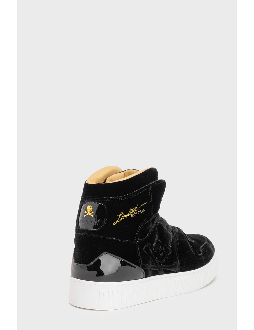 женские черные Кроссовки Philipp Plein WSC_2526 PTE003N - фото-2