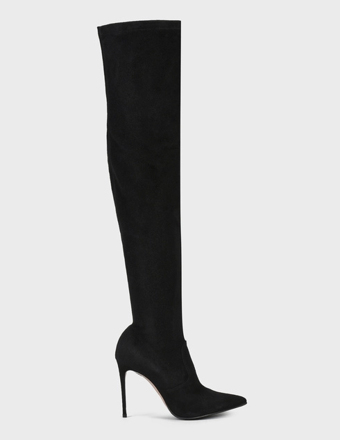 женские черные замшевые Ботфорты Le Silla AGR-2155-black - фото-5