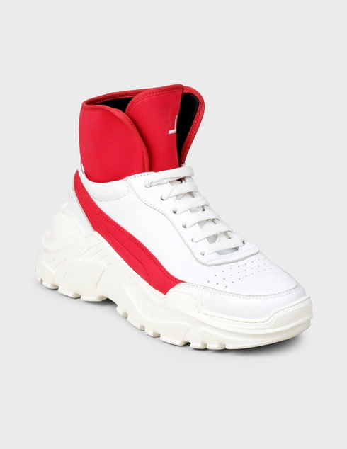 белые Кроссовки Joshua Sanders JS-10601-Zenith-Red-Neoprene-white