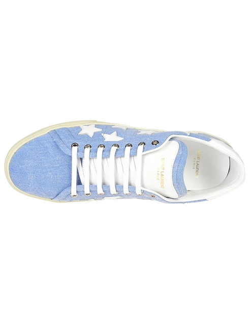 голубые мужские Кеды Saint Laurent Paris 458868-4546_blue 8690 грн