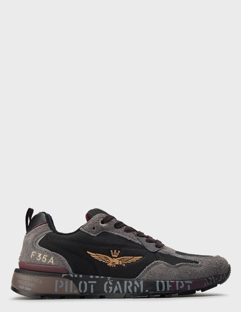 мужские серые текстильные Кроссовки Aeronautica Militare 0276_gray - фото-5
