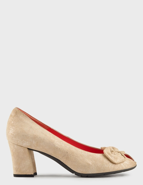 женские бежевые замшевые Туфли Pas De Rouge 852_beige - фото-5