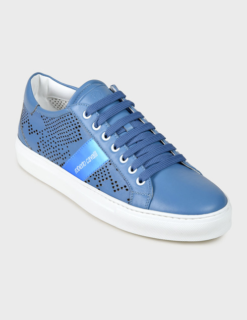 голубые Кеды Roberto Cavalli 1002-К-denim-blue