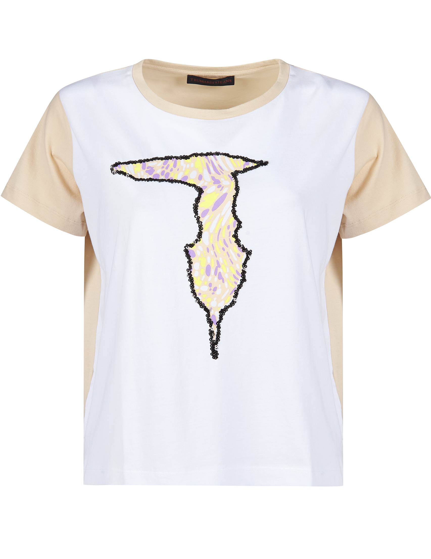 

Футболка, Белый;бежевый