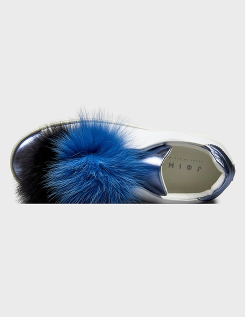 белые женские Кеды Joshua Sanders JS-10381-Blue-Black-Pom-Pom_white 7620 грн