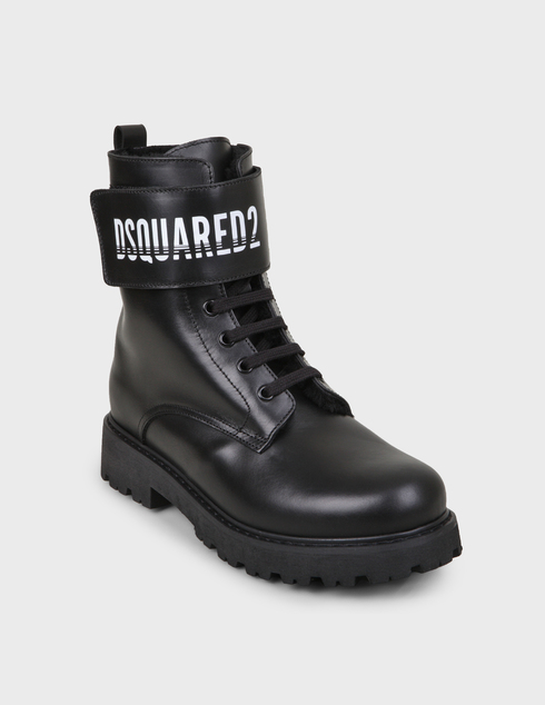 черные Ботинки Dsquared2 65186-logo-black