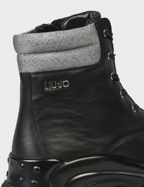 женские черные кожаные Ботинки Liu Jo 1111-black - фото-5
