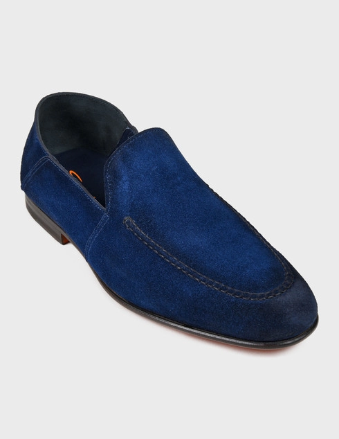 синие Лоферы Santoni SMCNC16048SA3SRVLU43-blue