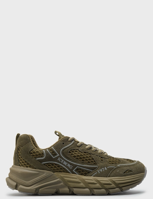 мужские хаки текстильные Кроссовки Iceberg 1706-Haky - фото-5