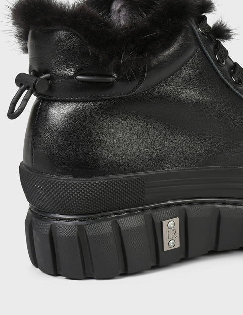 женские черные кожаные Ботинки Ilasio Renzoni 612-black - фото-5
