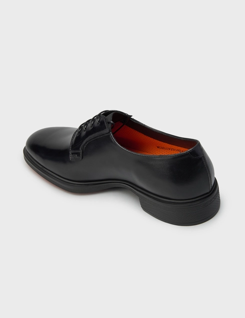 мужские черные Дерби Santoni 19291_black - фото-2