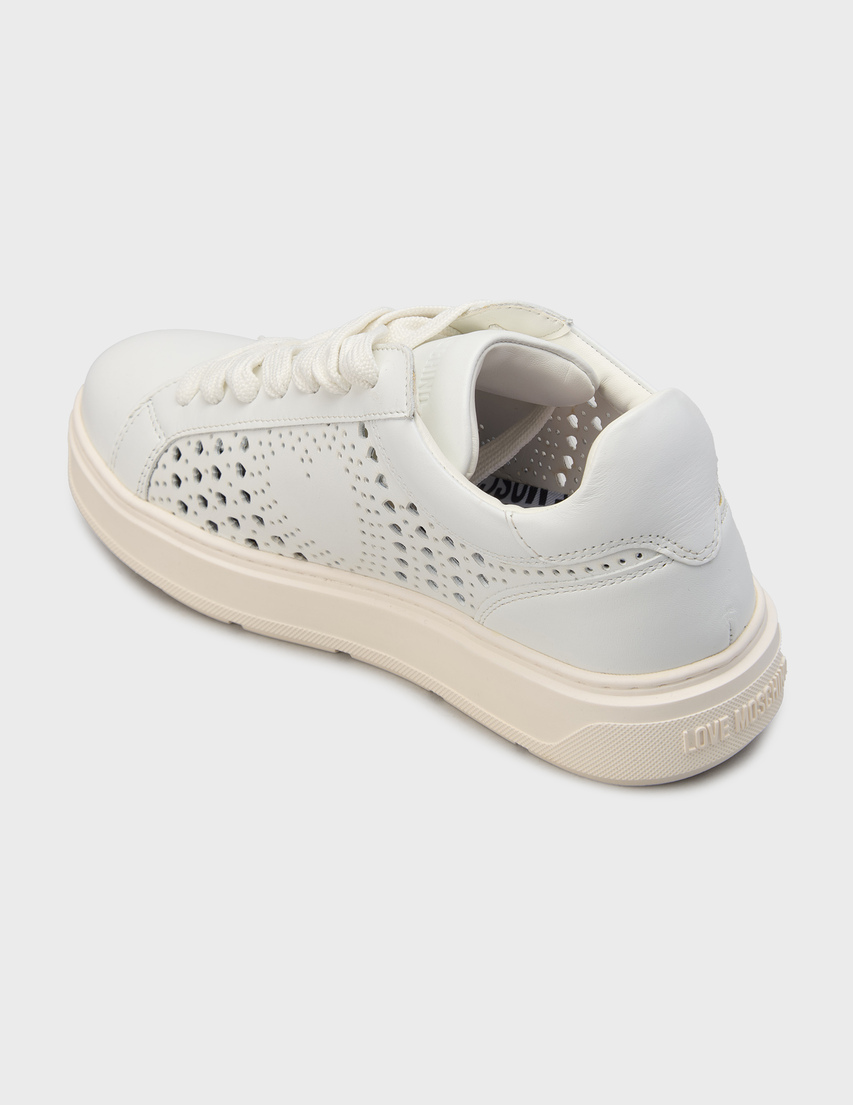 женские белые Кеды Love Moschino 15814-white - фото-2