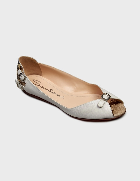 бежевые Балетки Santoni Sant-WCAM55333HA1TGSEI70_beige