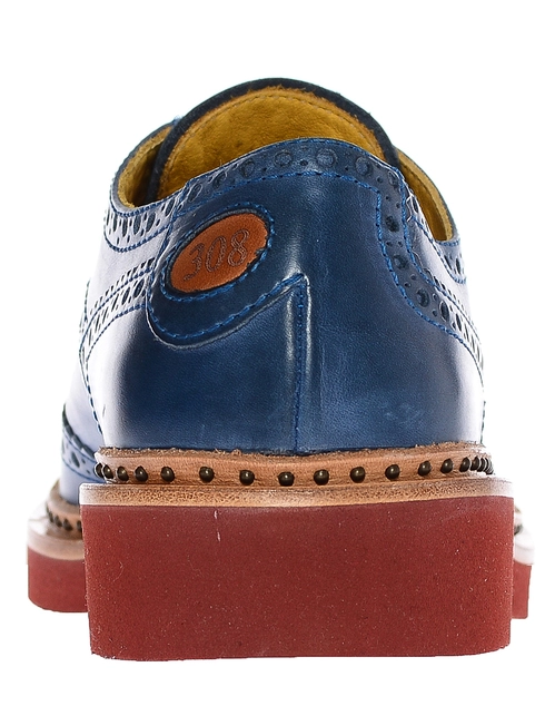 синие Броги Cesare Paciotti 61308_blue