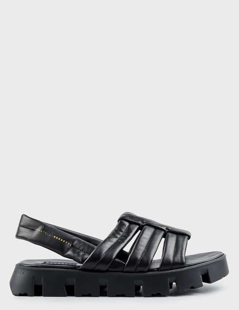 женские черные кожаные Сандалии Fratelli Rossetti 76896_black - фото-5