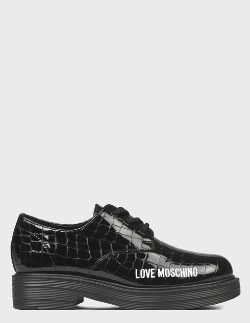 женские черные лакированные Дерби Love Moschino 10144_black - фото-5