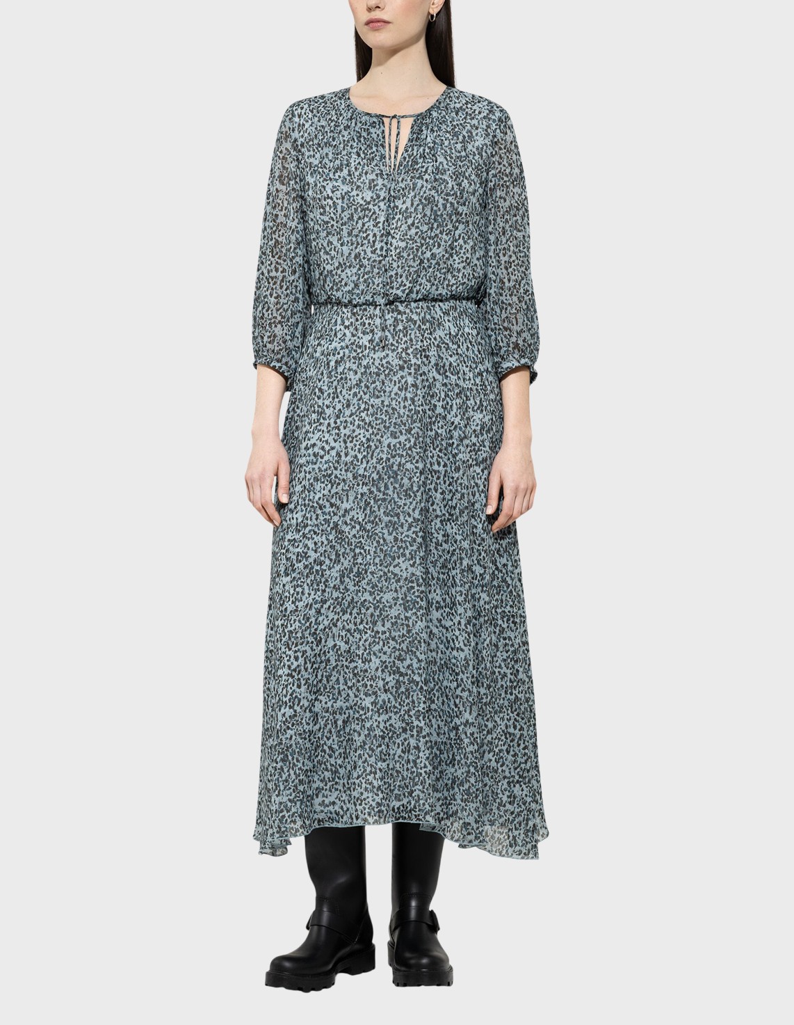 

Платье, Голубой;принт