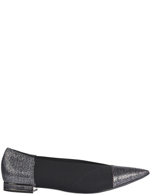 женские черные текстильные Туфли Casadei 158_black - фото-5